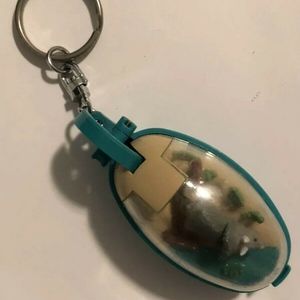 Vintage My Pet Dino Keychain 1993 Takara Moving
